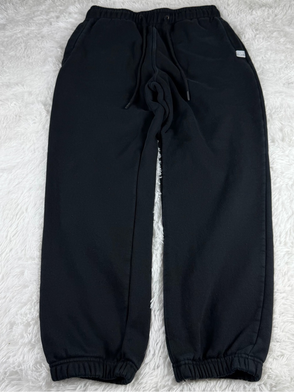Pro Club Heavyweight Fleece Cargo Sweatpants Men L Black Pockets Streetwear Y2K